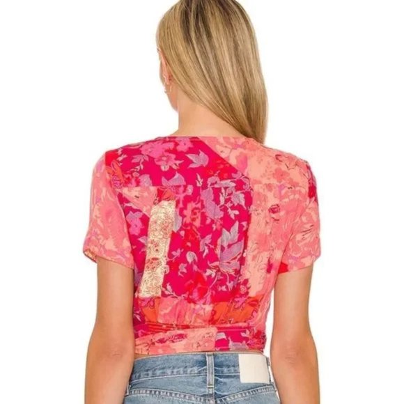 Free People - Ashley Summer Wrap Crop Top in Fun Combo - Picture 7 of 16